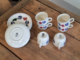 Boerenbont Boch set 6x Kop en schotel Classic  met tekst Papa & Mama