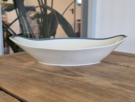 Regout wit Broodschaal Broodschuit met blauwe rand van Hotelporselein