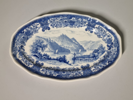 Villeroy en Boch Burgenland blauw Serveerschaal ovaal 30,5 cm