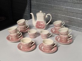 Engels rood English Ironstone Tableware EIT koffieservies theeservies 10 personen (wagen)