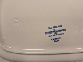 Regout Castillo Old England Cambridge blauw rechthoekige schaal 32 cm