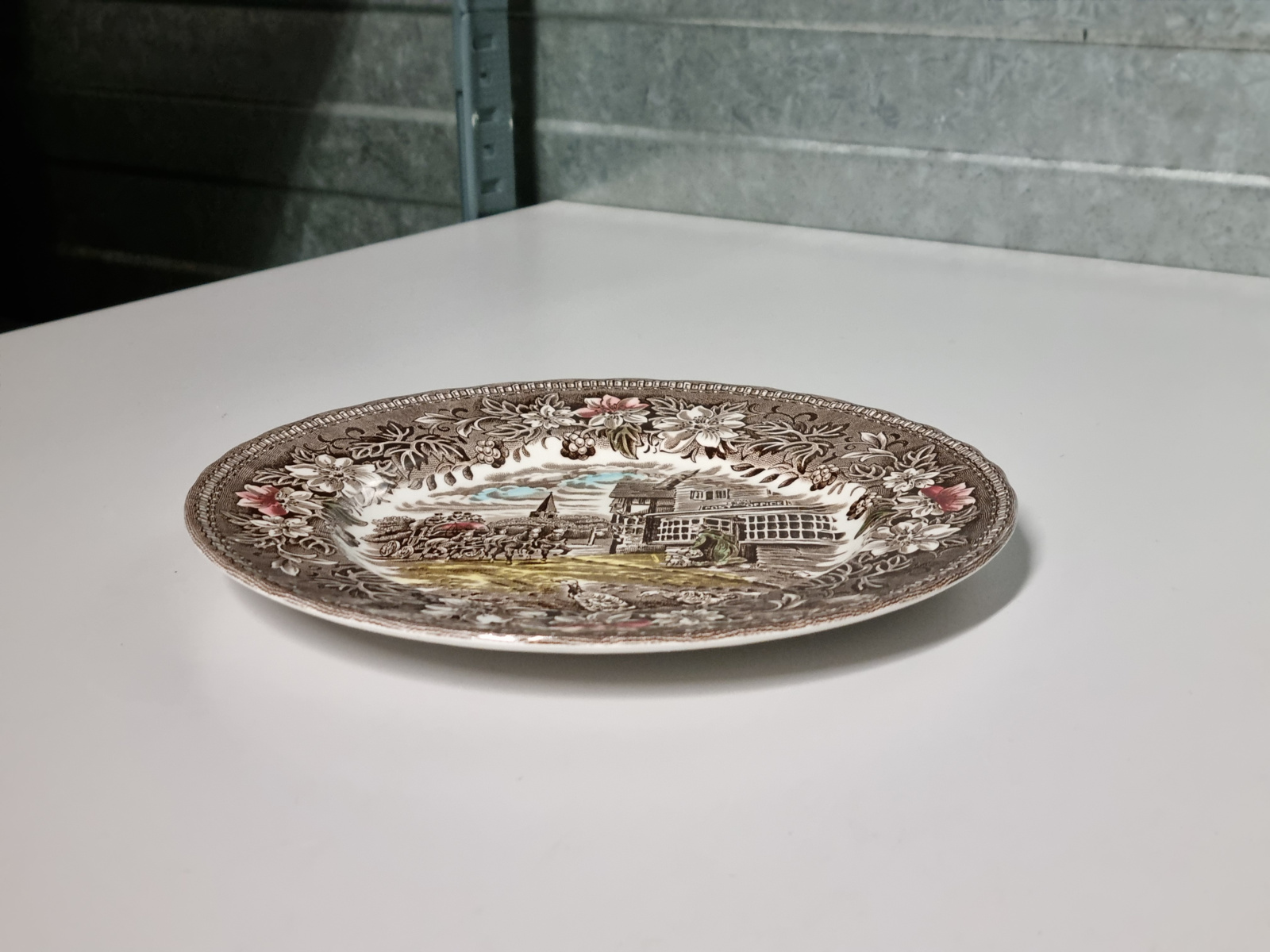 Engels bruin Royal Tudor Ware Coaching Taverns ontbijtbord 20 cm