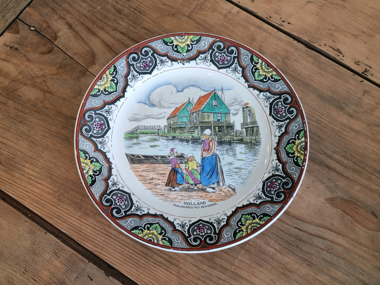 Wandbord Societe Ceramique Mooi Nederland decor Holland  23 cm
