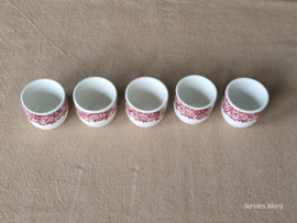 Engels rood Grindley Country Style set 5x eierdopje