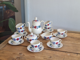 Boerenbont Boch Koffieservies model Zeeland 8 personen (groene stempel)