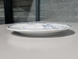 Petrus Regout Marines donker blauw Plat Dinerbord 23 cm (hoekig model - afb. zonsondergang)