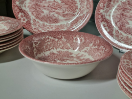 Engels rood Ironstone EIT Ltd England serviesset 6 personen (brug)