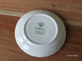 Engels Mason's Christmas Village 1983 Kerstservies bordje 9,5 cm (paard wagen hond)