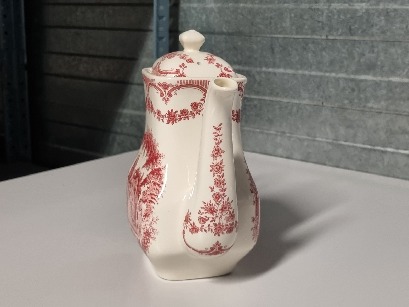 Engels rood Ironstone EIT Ltd England Koffiepot 1,2 liter
