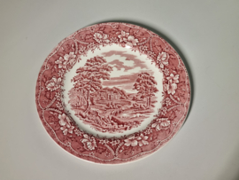 Engels rood Barrats decor Old Castle plat bord 25 cm