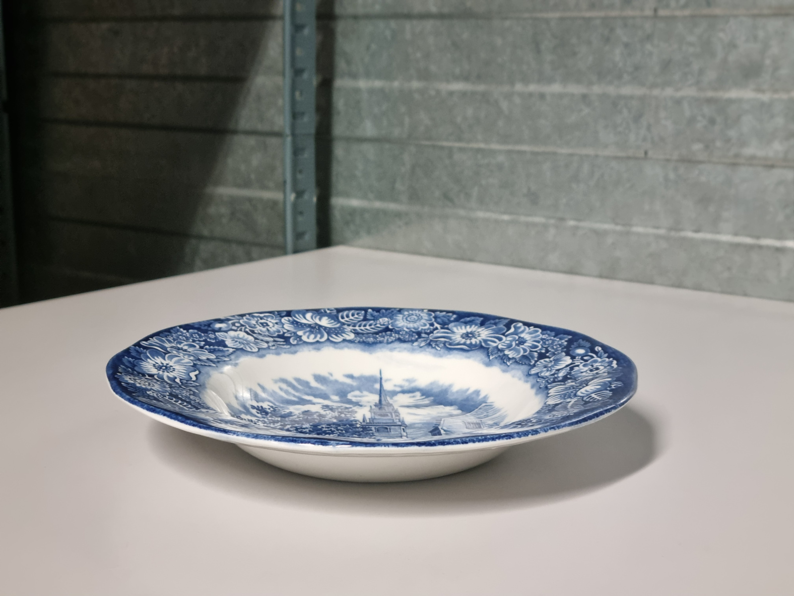 Engels blauw Liberty Blue diep pasta curry bord 22 cm