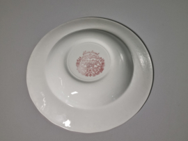 Engels rood Grindley Homeland diep pasta curry bord 23 cm 25,5 cm