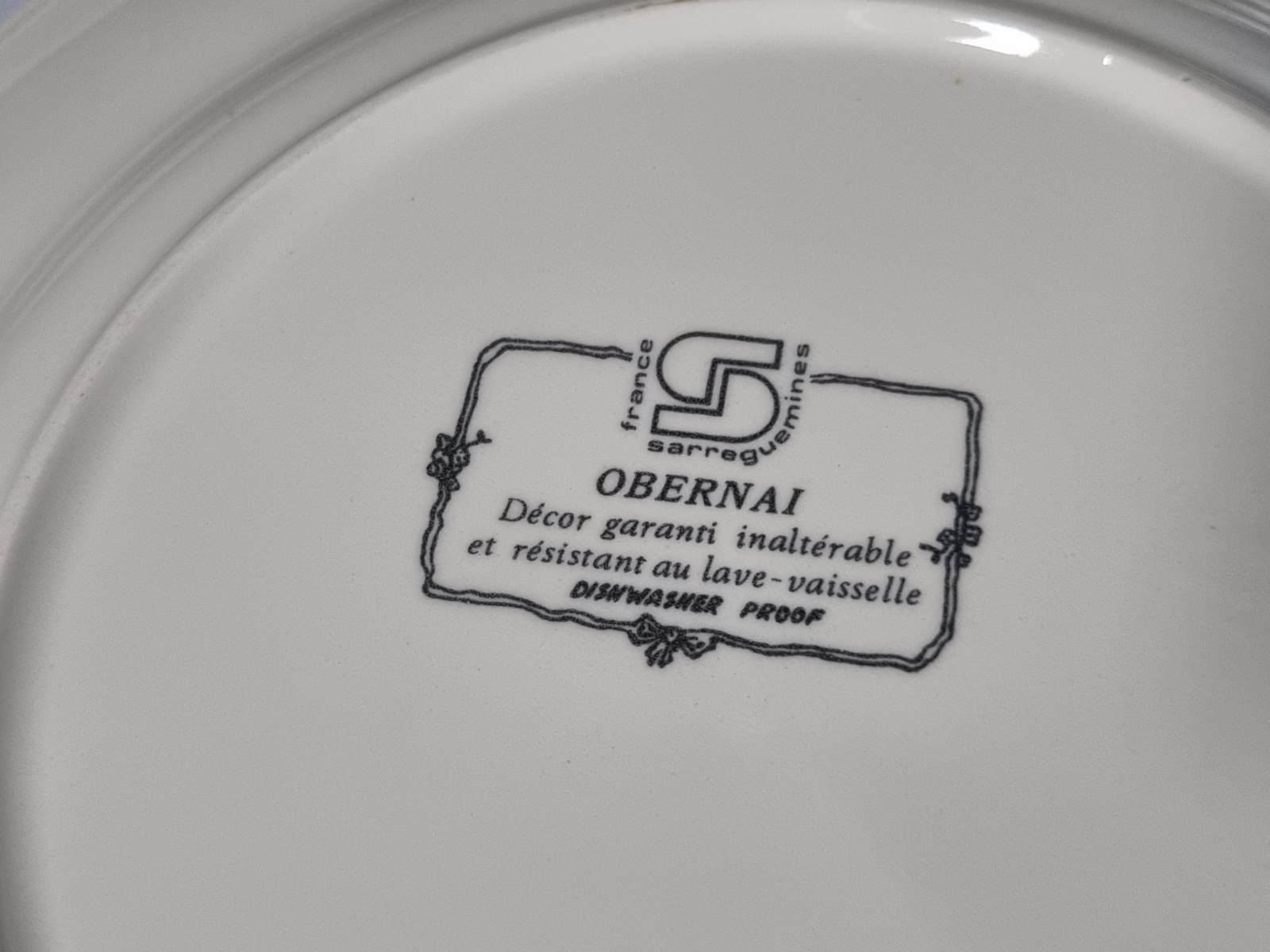 Frans Sarreguemines Obernai Set 6x Plat dinerbord 26 cm