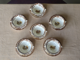 Engels Palissy Game Series set 6x Soepkom met schotel