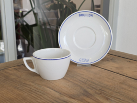 Regout OXO set 4x Bouillon kop en schotel hotelporselein
