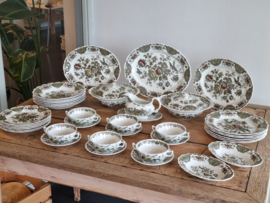 Engels Ridgway Windsor groen gekleurd compleet Servies 6 persoons