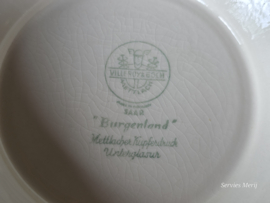Villeroy en Boch Burgenland rood Serveerkom op voet 23 cm