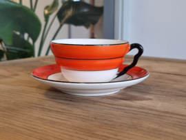 Petrus Regout decor Serail rood Kop en schotel
