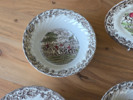 Engels bruin Jachtservies Myott's Country Life complete dinerset 5 personen