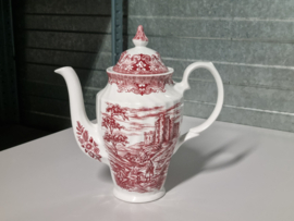 Engels rood Olde Country Castles koffiepot theepot 18,5 cm