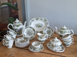 Engels Royal Doulton Ridgway Windsor gekleurd Theeservies 10-pers.