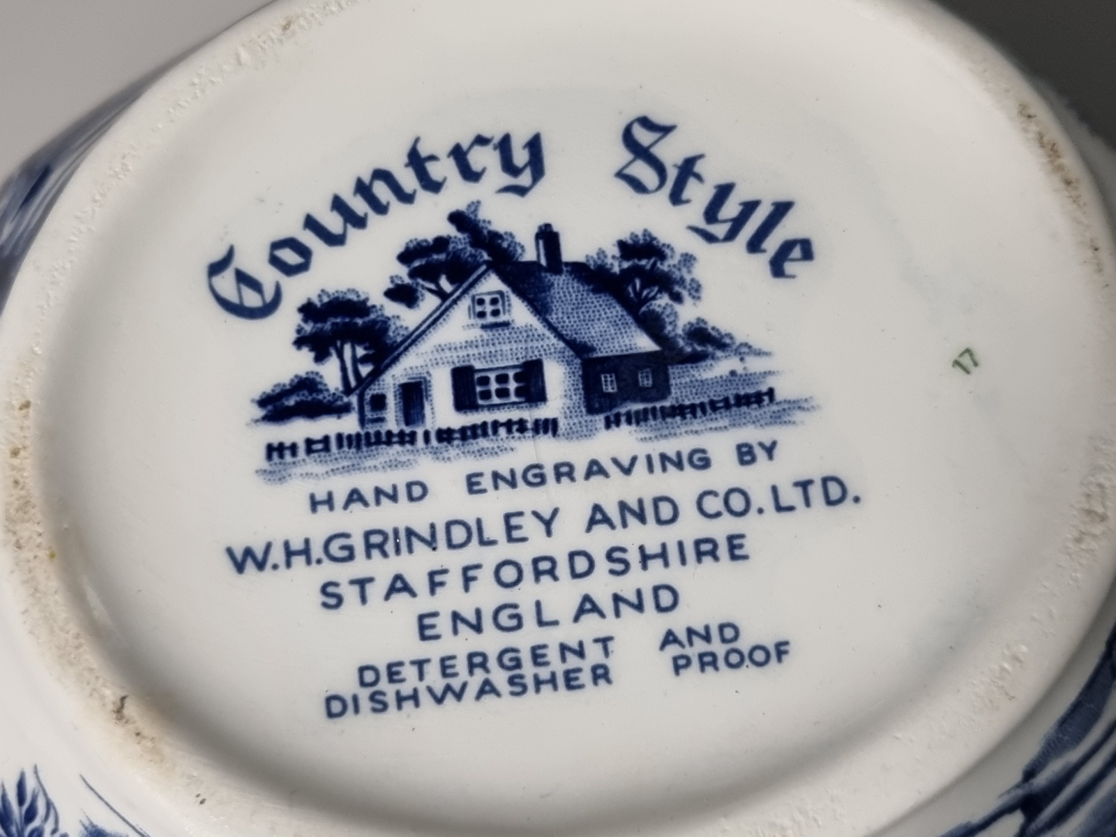Engels blauw Country Style Koffiepot 18 cm