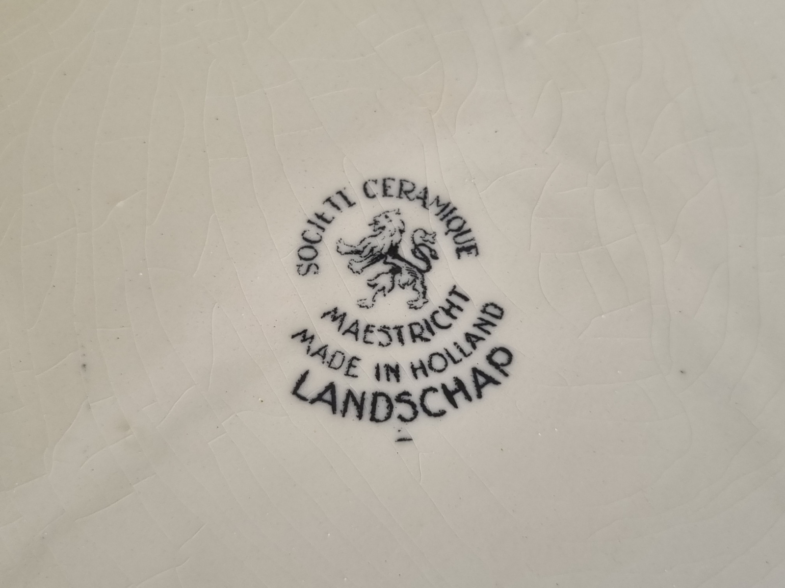 Landschap Zwart Societe Beschuitbus Voorraadpot