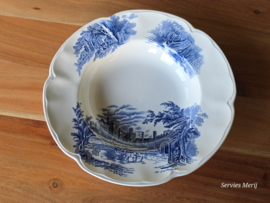Engels blauw Johnson Bros Haddon Hall diep pasta curry bord 25,5 cm