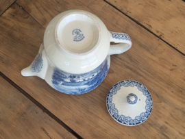 Boerenhoeve blauw Societe Ceramique Koffiepot