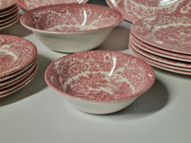 Engels rood Ironstone EIT Ltd England serviesset 6 personen (brug)