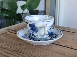 Blue Danube set 8x Koffie Kop- en schotel 8,5 cm