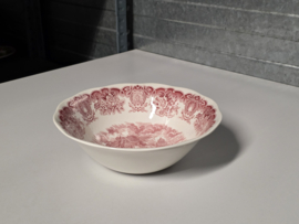 Engels rood Historical Ports hoge ronde schaal 21,5 cm