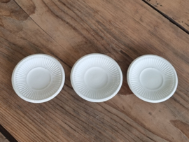 Verkocht = Wedgwood Edme set 3x Theezakjeslegger 8 cm