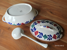 Oud Boerenbont Societe Ceramique 483a dekschaal soepterrine Renee