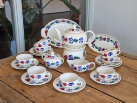 Boerenbont Boch Theeservies model Zeeland 8 personen (zwarte stempel)