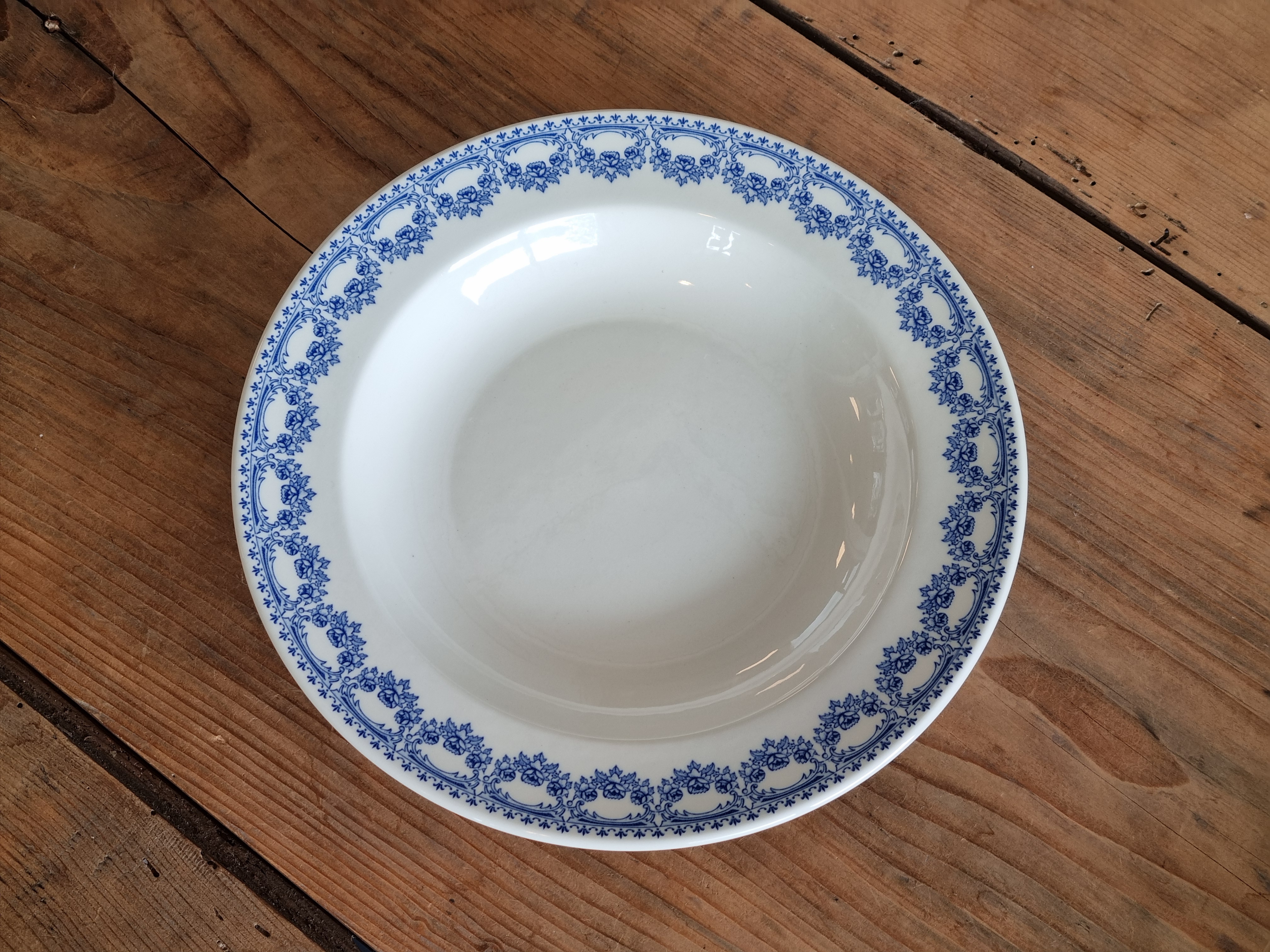 Boch Belgium Carlotta blauw diep pasta curry bord 23 cm