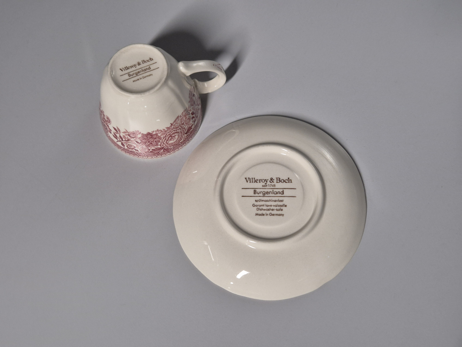 Villeroy en Boch Burgenland rood Koffie Kop en schotel