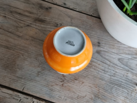 Vintage Vaasje Mosa Maastricht Art Deco oranje met grijs