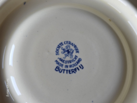 Societe Ceramique Butterflij Fruittest op onderbord Art Deco model