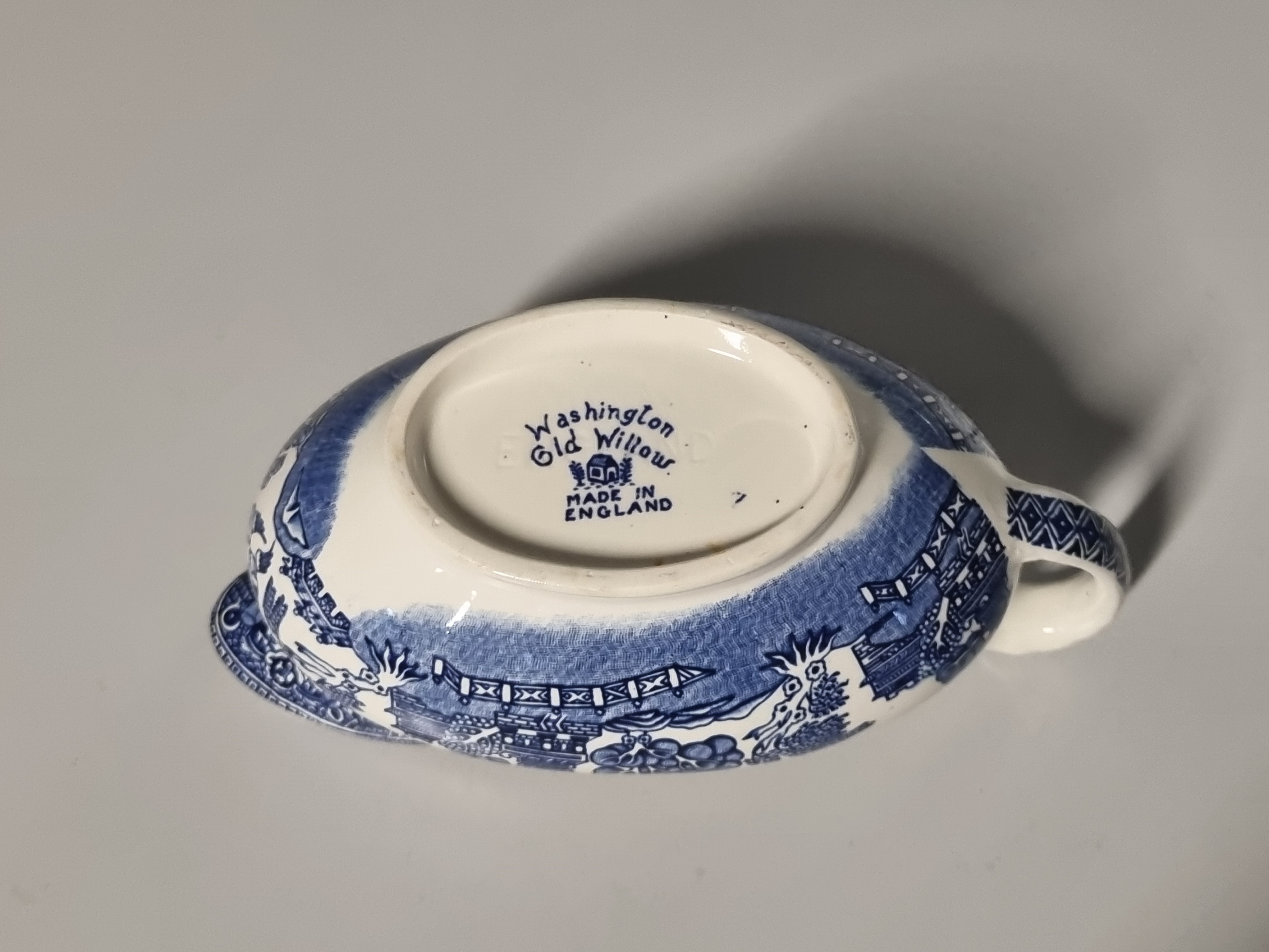 Engels blauw Old Willow Washington Sauskom met oor