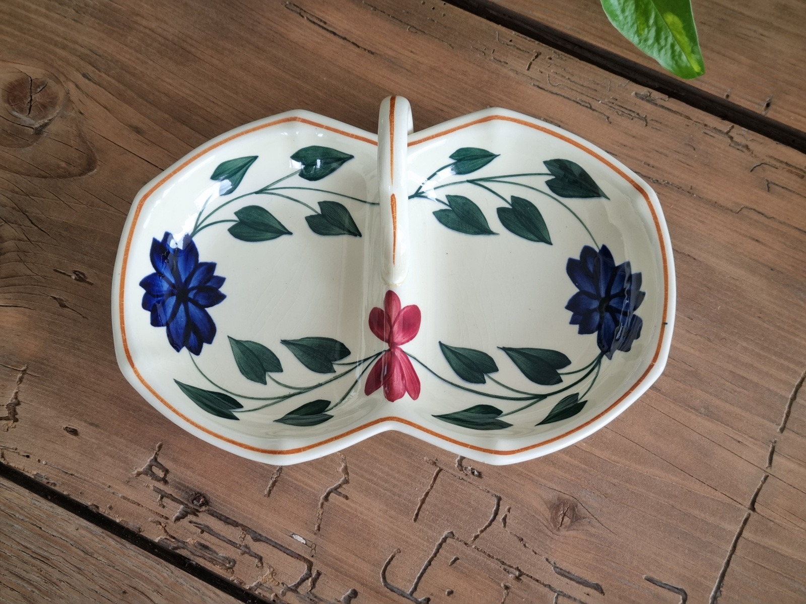 Boerenbont 418 Societe Ceramique Petit-Fourstel | Serveersetje (creme)