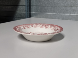 Engels rood Jachtservies Myott's Country Life rond schaaltje 16,5 cm