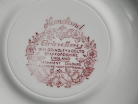 Engels rood Grindley Homeland diep pasta curry bord 23 cm 25,5 cm