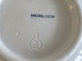 Meibloem Petrus Regout Tazza, ronde schaal op voet 24 cm (hoekig model)