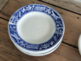 Blauw AMC Belgium compleet vintage Kinderservies