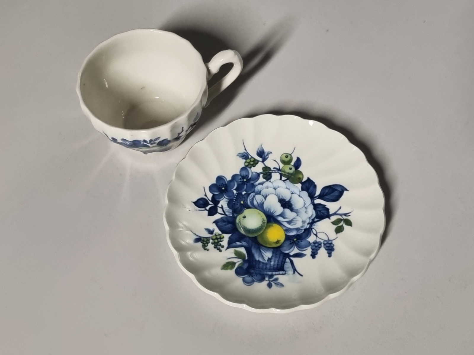 Engels blauw Myott Claremont kop en schotel