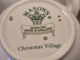 Engels Mason's Christmas Village 1983 Kerstservies Koffie Kop en schotel