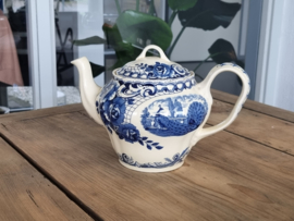 Peacock blauw Societe Ceramique Theepot (creme)