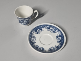 Villeroy en Boch Balmoral petrol set 8x Espresso Kop en Schotel