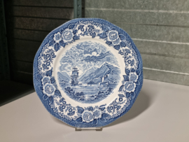 Engels blauw Enoch Wedgwood Lochs of Scotland plat dinerbord 25,5 cm